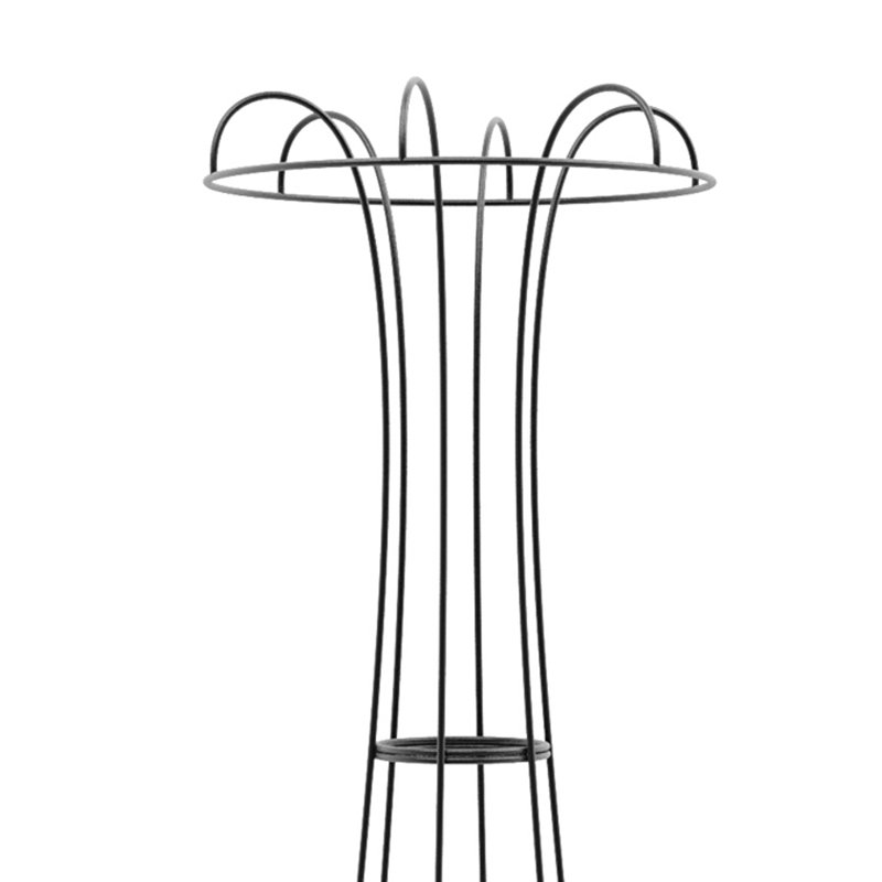 Wilmore Metal Obelisk Trellis, 160cm H x 40cm W x 40cm D, Black