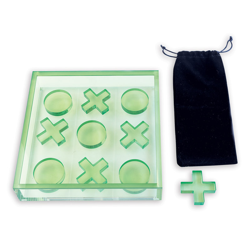 2 Player Acrylic Tic Tac Toe, Green