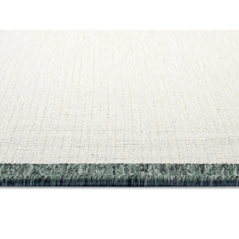 Panama Flatweave GreenCream Rug, Runner 80 x 250cm