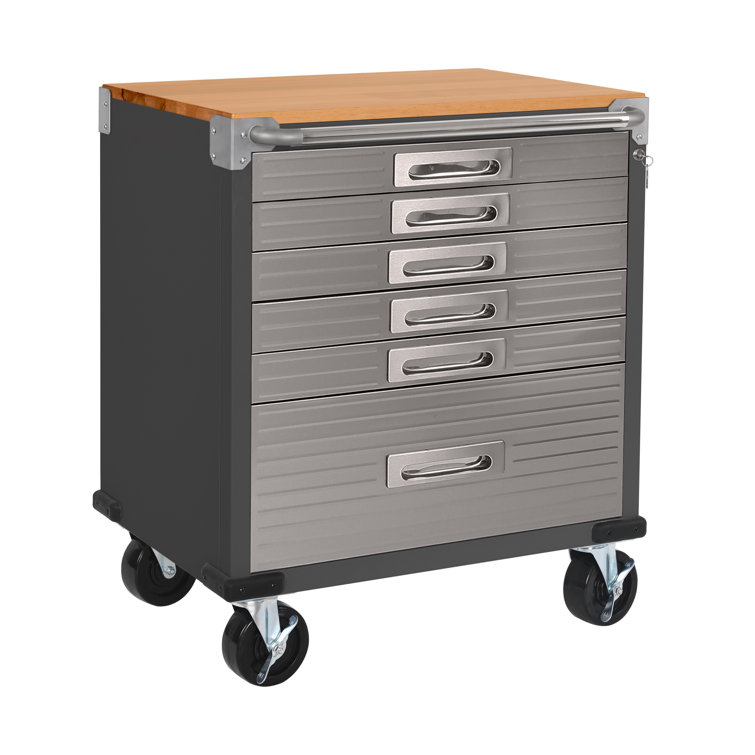 Seville Classics UltraHD 6-Drawer Rolling Cabinet with Soft Close