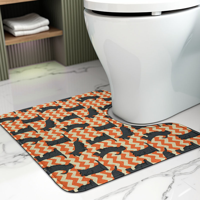  Tapis de salle de bain en U pour chien Scottie
