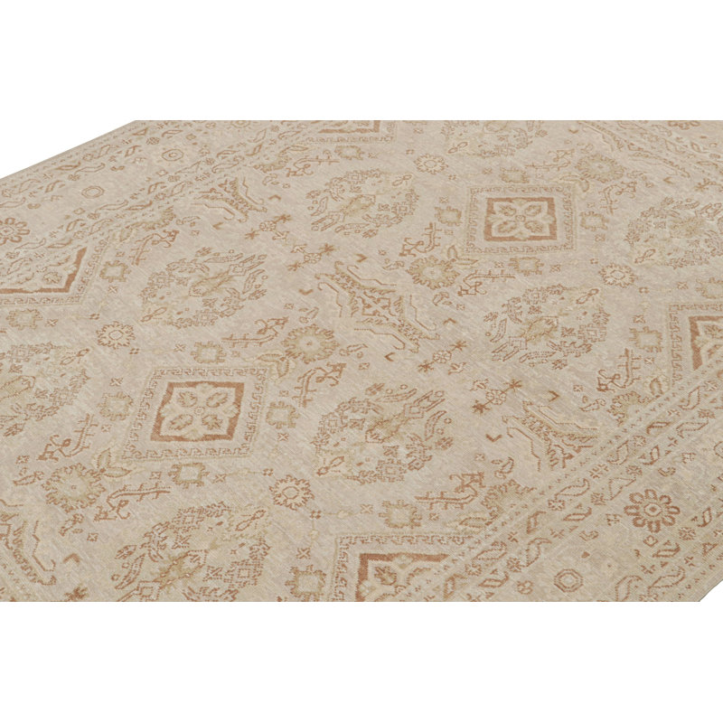 Hand Knotted Silk Floral Area Rug, Rectangle 15' x 24'