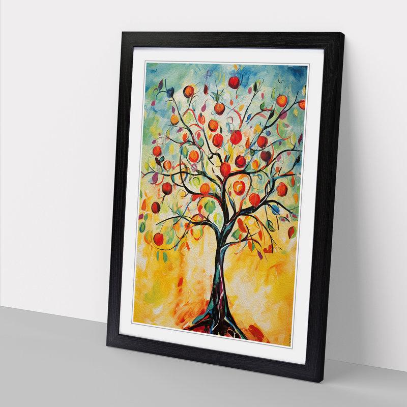 Single Picture Frame Print on Wood, 34cm H x 25cm W, Black Framed