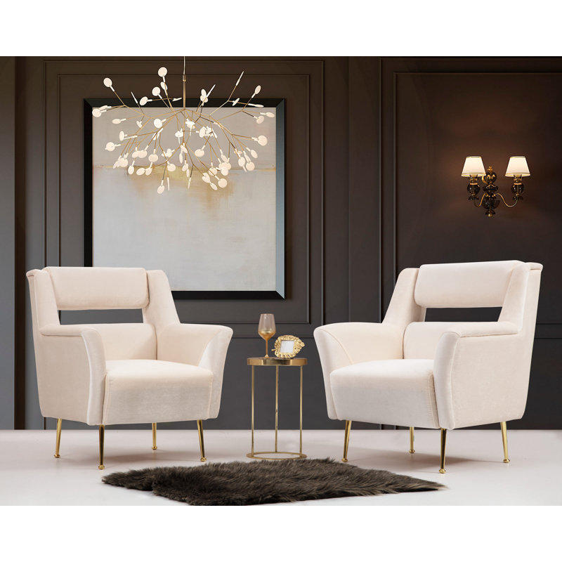 Fauteuil à oreilles en polyester l 29,92 "Wing