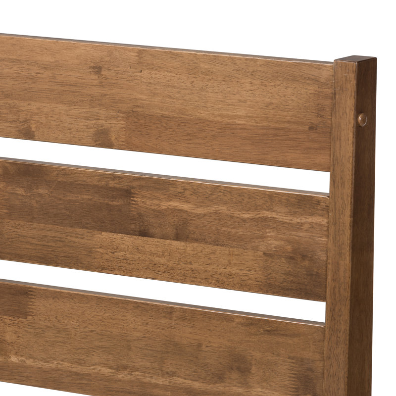 Carreiro Full Size Solid Wood Walnut Slat Bed, 56.1'' W X 80.12'' L X 41.34'' H, Full