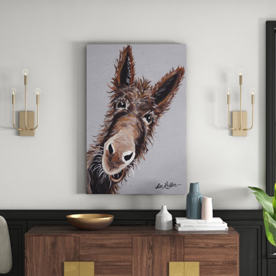 Rufus The Donkey - Wrapped Canvas Print