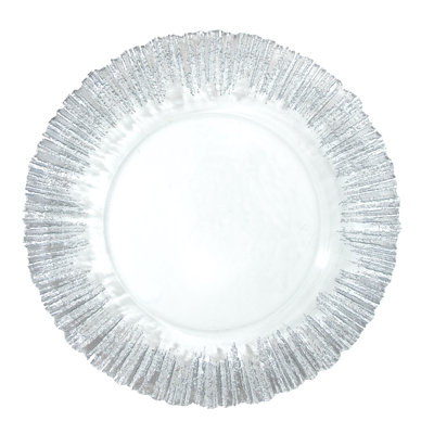 Set Of 4 Gold Sunburst Chargers