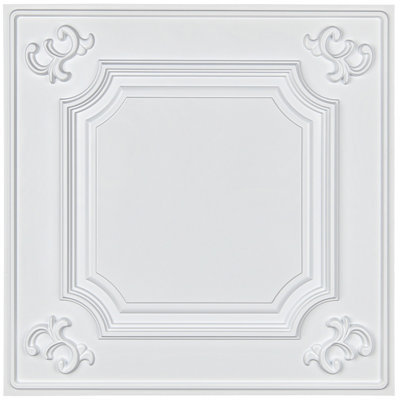 24 in. L x 24 in. W Smooth PVC Drop-In Ceiling Tile
