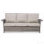 Canapé d'extérieur en osier de 76,7 po de largeur, canapé d'extérieur à accoudoirs larges avec coussins beiges pour jardin de véranda-324986894