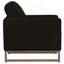 Chaise d'appoint noire avec pieds en métal