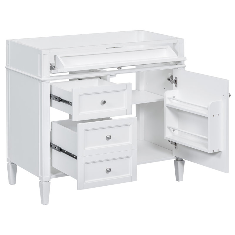 Meuble-lavabo de salle de bain 36 po sans lavabo supérieur 36 po avec 2 tiroirs, Blanc