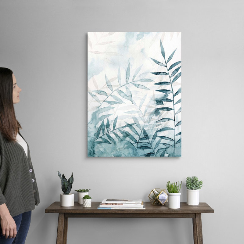 «Bamboo Whisper II», art mural sur toile, Toile tendue, H 32 po x l 24 po x P 1,25 po