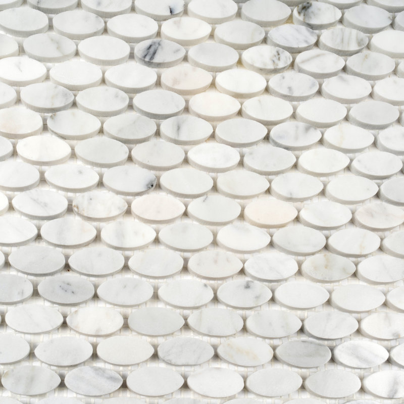 11.2" X 11.6" Straight Edge Marble Mosaic Sheet