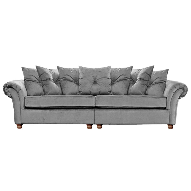 Lila Velvet Sofa, Dark Grey