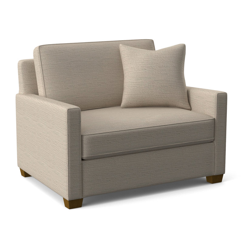 Nicklaus Sleeper Sofa, Havana Finish, Black Buffalo Check; 0120-81, 5" Innerspring Mattress