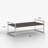 2-piece Mid-century Modern Living Room Set, 111.81" Extra Wide Sofa With Wood Accents & Chrome Frame Coffee Table, Beige