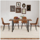 George Oliver Table And Chair Set.A Retro Rectangular Dining Table With ...