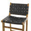 Tabouret de bar en cuir de teck avec repose-pieds Markus-1302141049