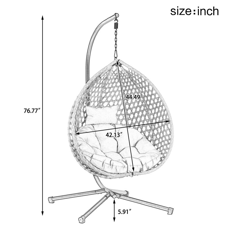Indoor Outdoor Hanging Chair - Material, Strong Base, Adjustable , Comfortable Seating, Easy Assembly Process Versatile Seat For Anywhere You Like Pe , Solid Iron Support, & Space Saving, Simple