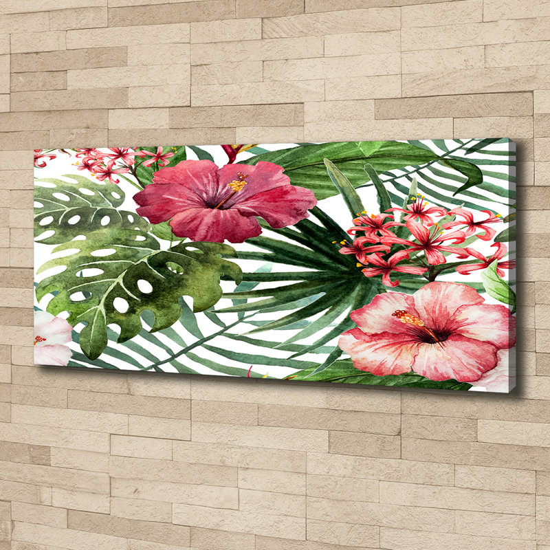 Tropical Flowers - Wrapped Canvas Print