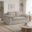Canapé compact moderne en coton et lin gris, 2 places, gain de place, 200 cm (79 po).-1391976130