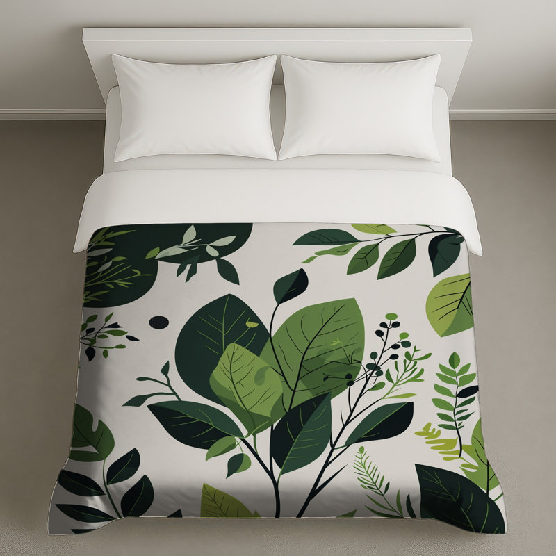 Housse de couette Leaves Bedding, Lit simple
