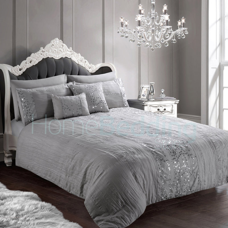 Leyla Duvet Cover, Silver