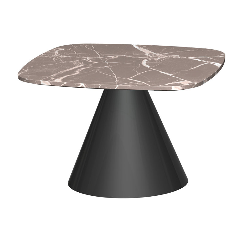 Bedminster Pedestal End Table, Black, Brown