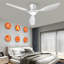 Ventilateur de plafond encastré 52 po avec moteur à courant continu réversible blanc-428043232