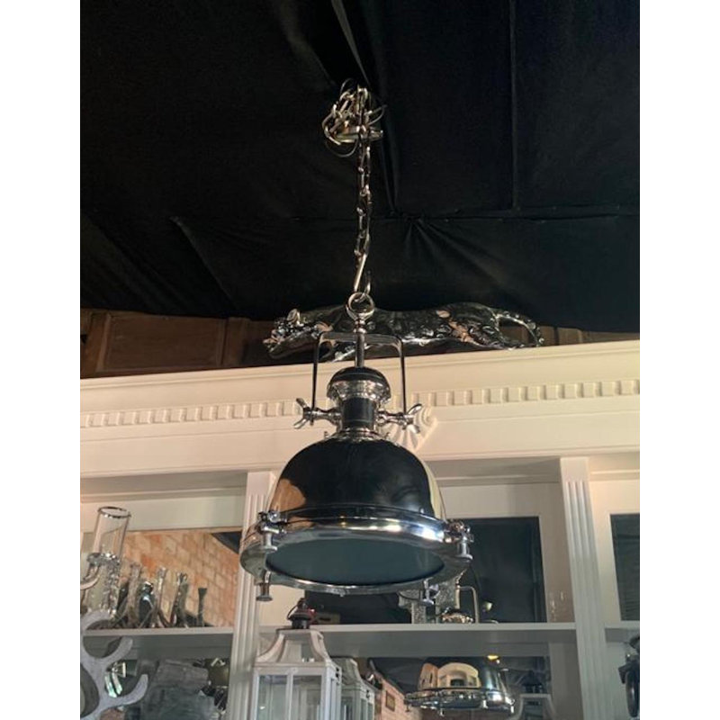 Overlock 1 - Light Silver Dome Pendant