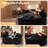 58.28" Wide Oversized Round Chaise Lounge Chair, Cloud Large Circle Chair With Plush Upholstered Modern Soft Big Single Couch, No Assembly Required (Set Of 2)-671601006