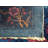 Wool Hand Knotted Pile Antique Blue 1920s Floral Medallion Rectangle Rug