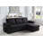 95"W Woven Fabric Reversible Sleeper Sectional Sofa With Storage Chaise Cup Holder Charging Ports And Pockets-836766319