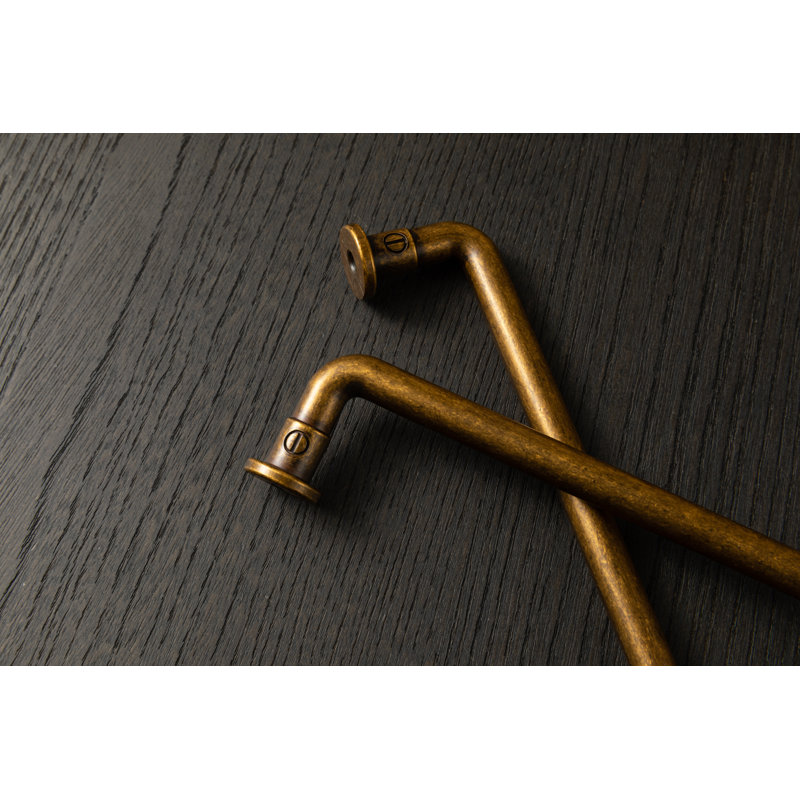 Industrial Pipe Cabinet Pull Handle, 5", Champagne Bronze