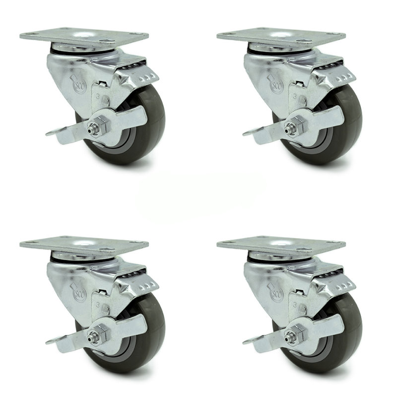 Polyurethane Caster, Gray