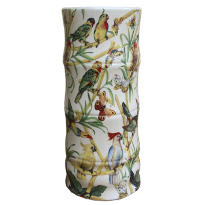 Bamboo Parrots and Butterflies Umbrella Stand