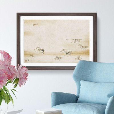 Toads by Takeuchi Seiho - Framed Print