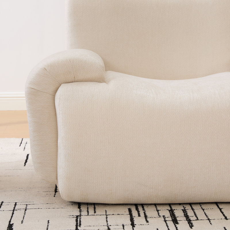 Fauteuil rembourré éponge rembourré éponge 42,11 po, Beige