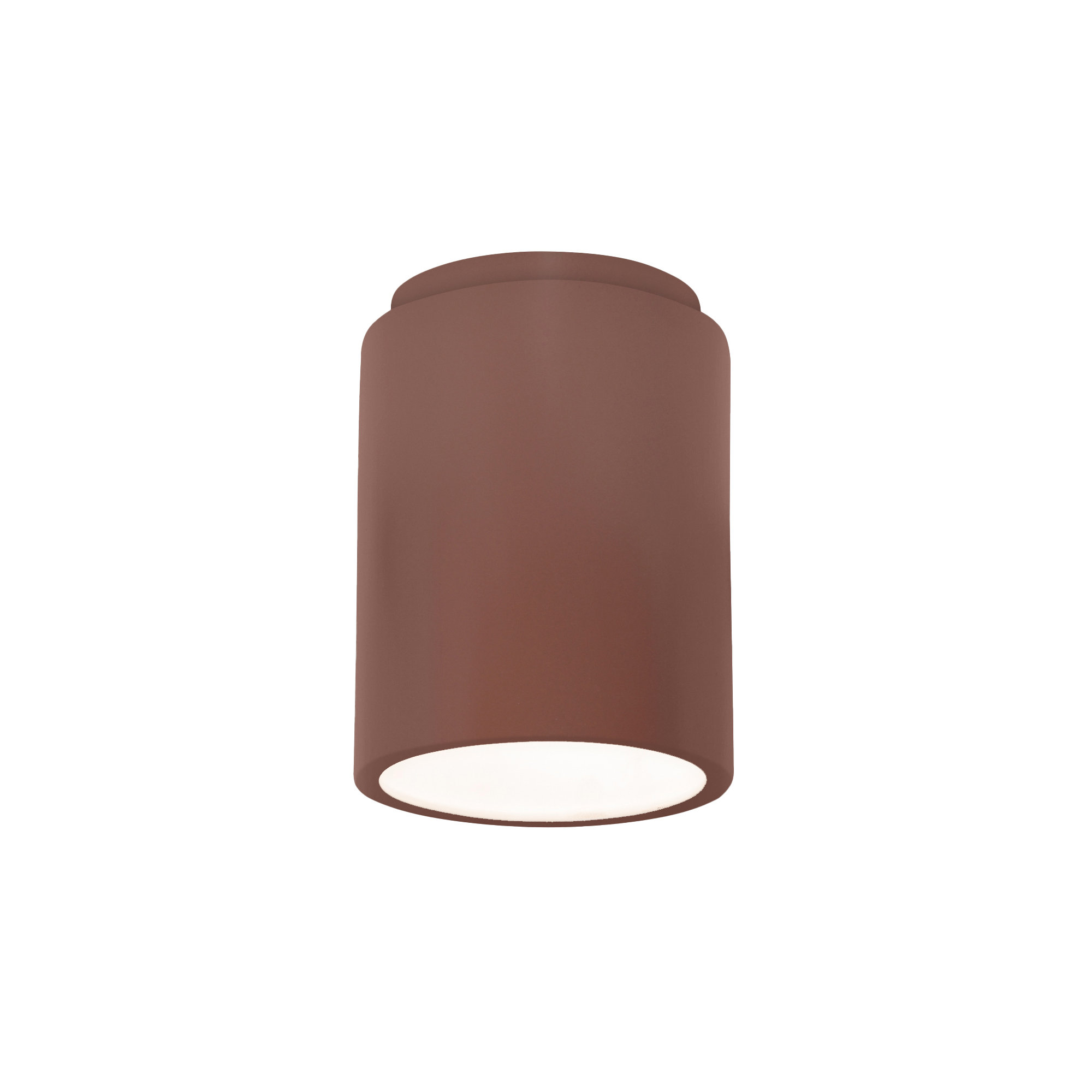 Sumatra Single Light Ceramic Flush Mount, Incandescent (Not Included), Canyon Clay