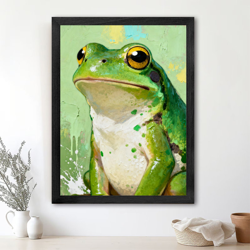 Reproduction d'art encadrée noire rétro, H 11 po x l 9 po