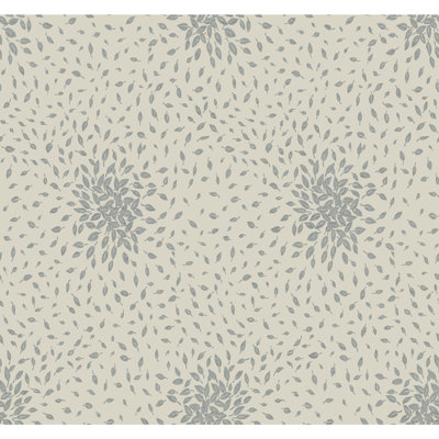 Petite Leaves Floral Metallic Wallpaper Roll