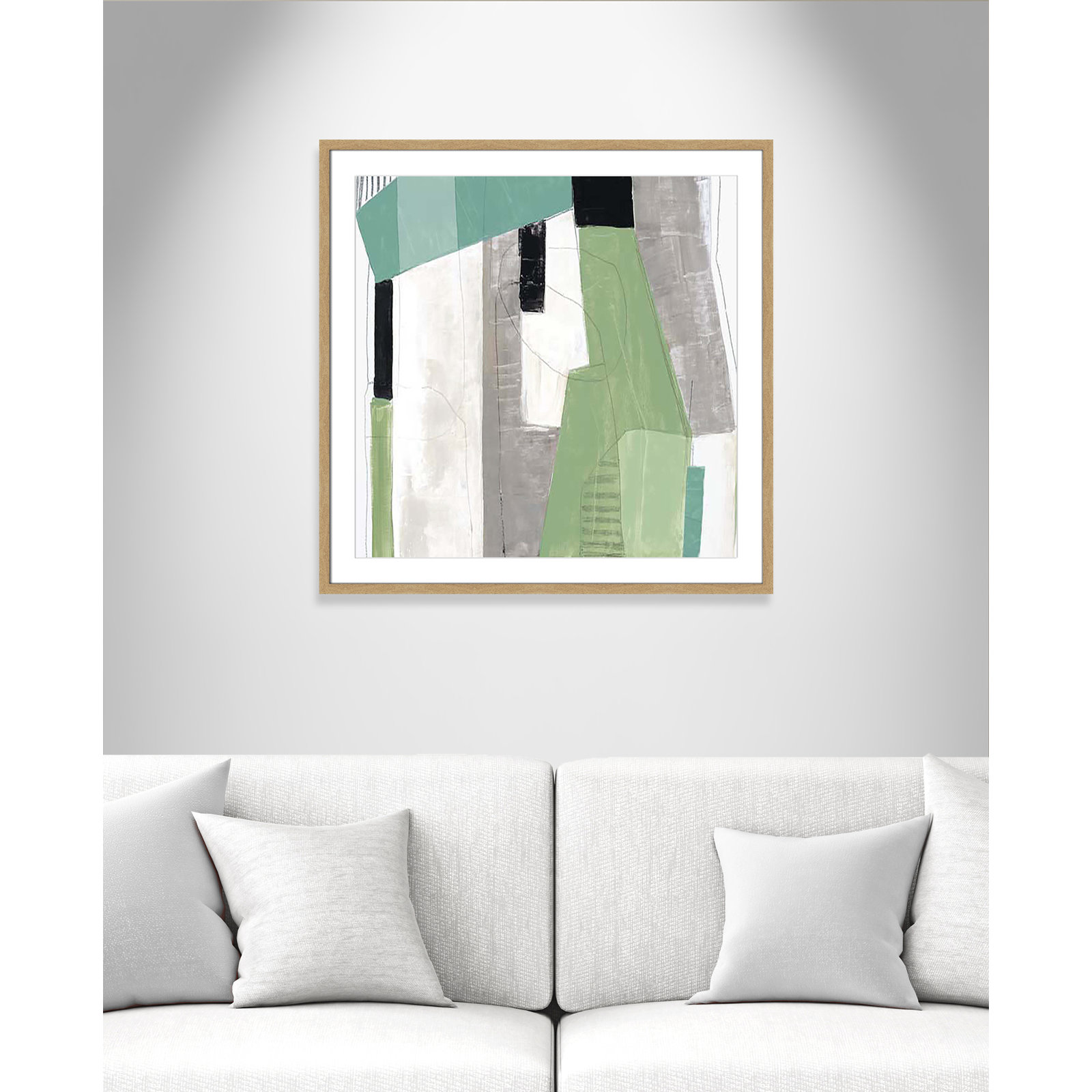 Evergreen Essence I by Tom Reeves, Natural Box Framed, 32" H x 32" W x 1.25" D