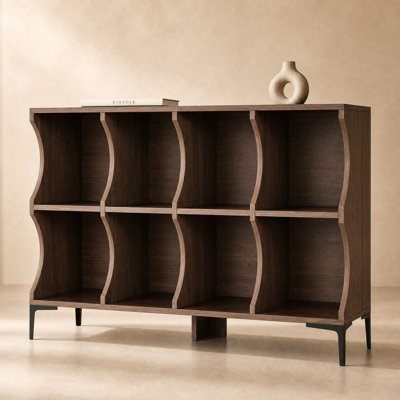 Chasse 49.6" Modern Dark Walnut Console Table