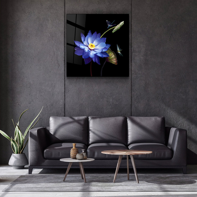 Superbe peinture décorative en verre trempé 23,6 po x 23,6 po | 100% verre trempé, épaisseur: 0,16 pouce | Impression UV pour des couleurs éclatantes | Art mural parfait pour la décoration de la maison ou du bureau, design moderne et élégant