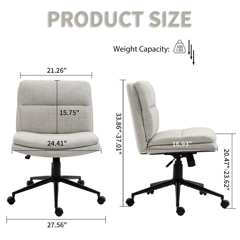 Chaise de bureau Bauke, gris, Oui