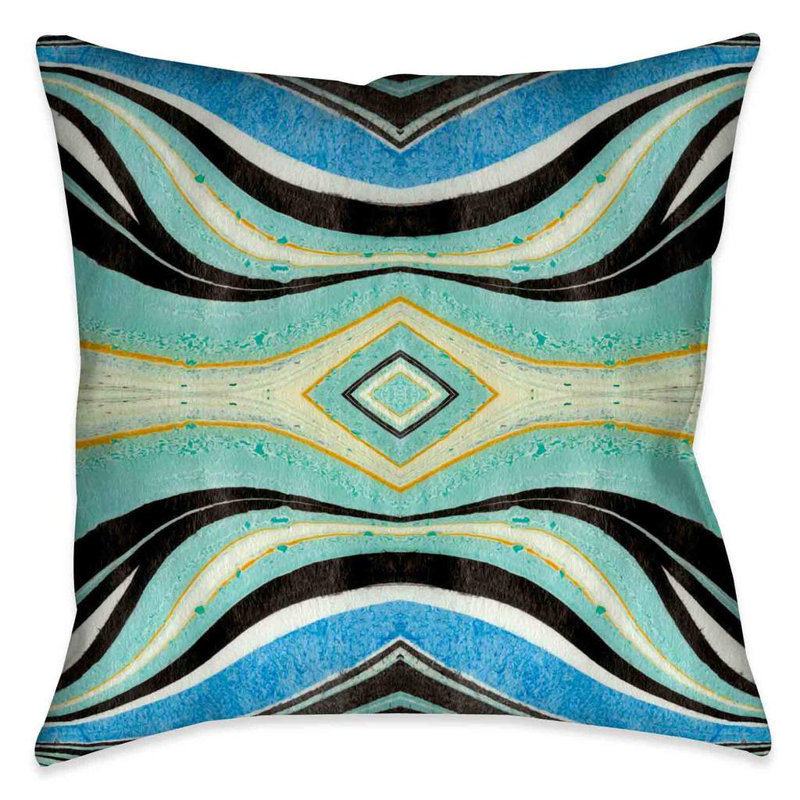 Coussin décoratif à tourbillons lucid , 18 po x 18 po x 6 po, Intérieur / extérieur