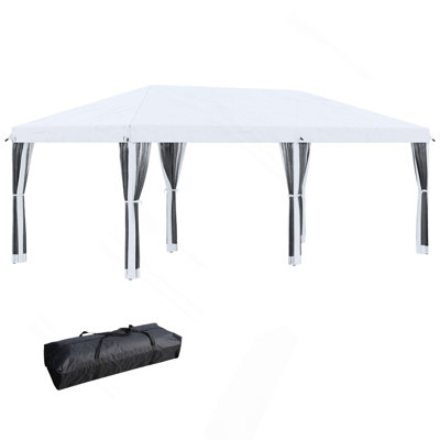 Tente avec auvent Pop Up Outsunny