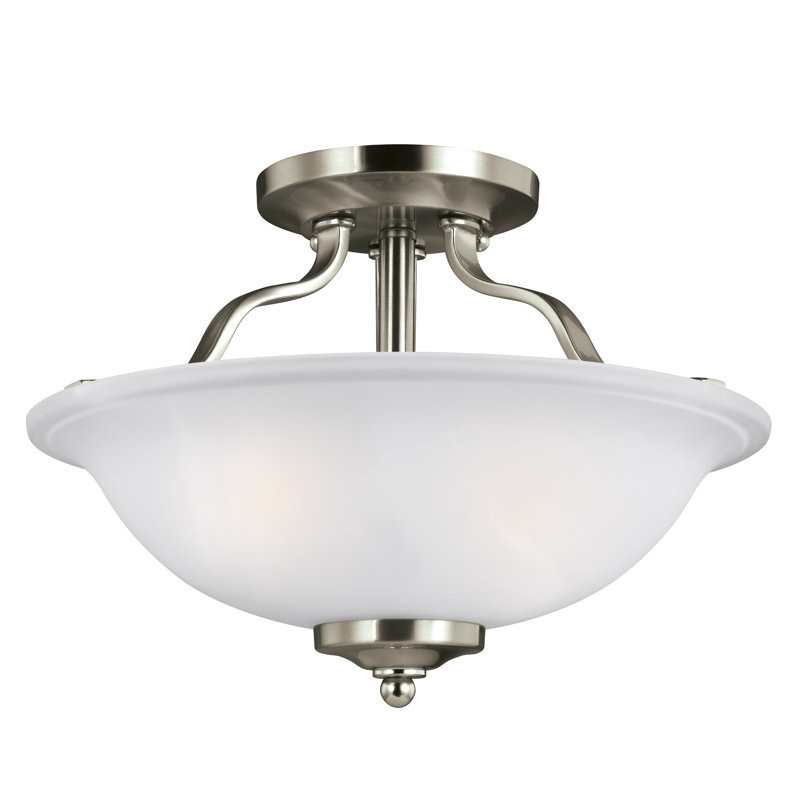 Suspension Emmons à 2 lumières et à bol unique, Non, Nickel brossé