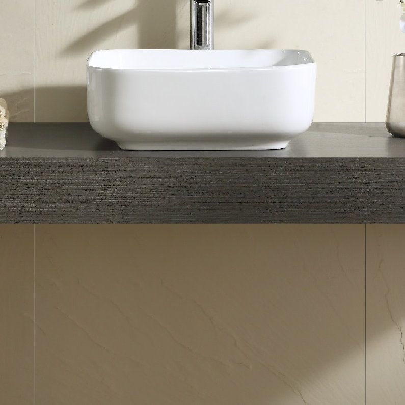 Vitreous China Square Vessel Bathroom Sink