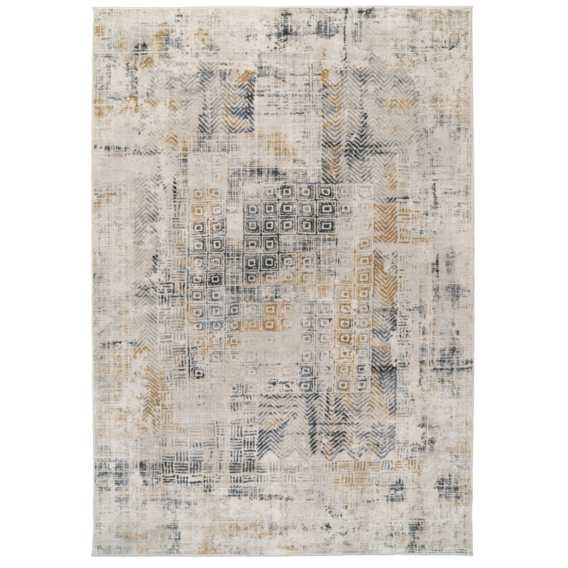 Mulvihill Abstract Indoor Rug, Rectangle 3'11" x 5'7"